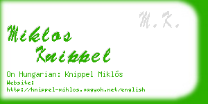 miklos knippel business card